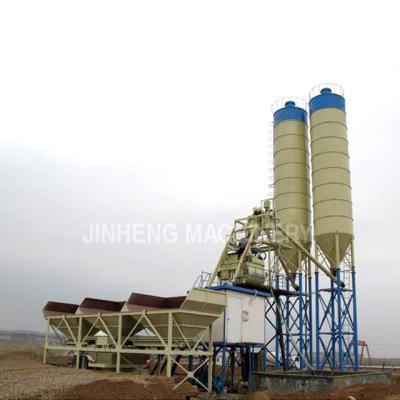 China Construction works HZS50 Mobile Concrete Batching Plant for sale