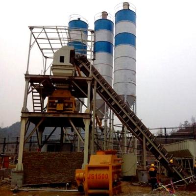 China Construction works Hot Sale HZS90 Cement Batching Plant Price Used Small Batch Ready Made Concrete Plants For Sale for sale