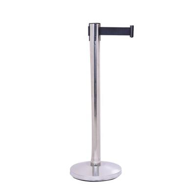China Retractable Stainless Steel #201 Stainless Steel Belt Railing Barrier Bracket for Crowd Control for sale