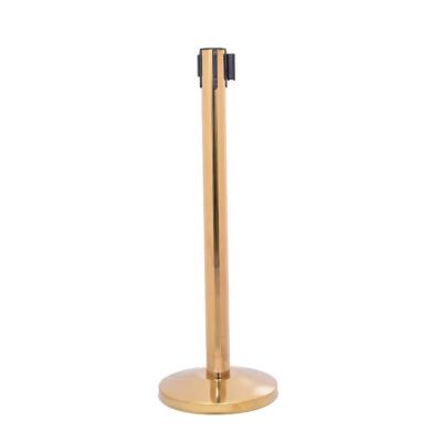 China Gold Plated #201 Stainless Steel Metal Crowd Control Queue Brackets for sale