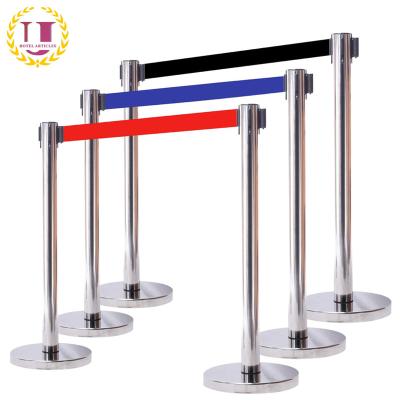 China Good Quality Stainless Steel Crowd Control Tape Barrier Post for sale