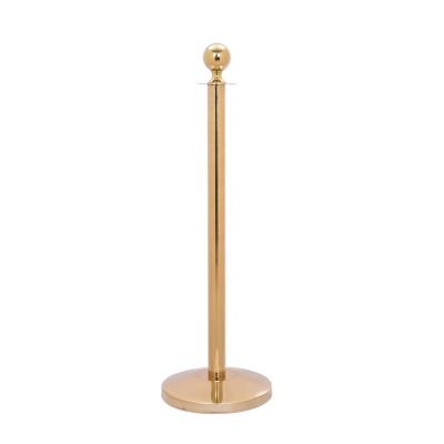 China #201 Stainless Steel Gold Stainless Steel Crowd Control Barriers with Velvet Ropes for sale