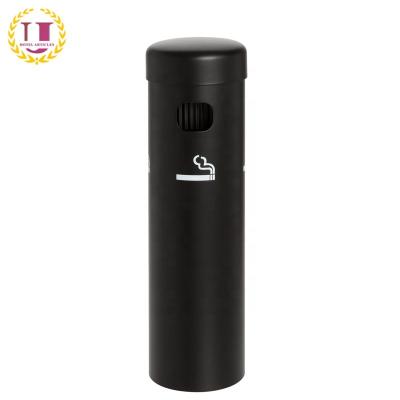 China Exterior Wall Mounted Outdoor Ashtray Smokers Outpost With Rust Resistant Surface for sale