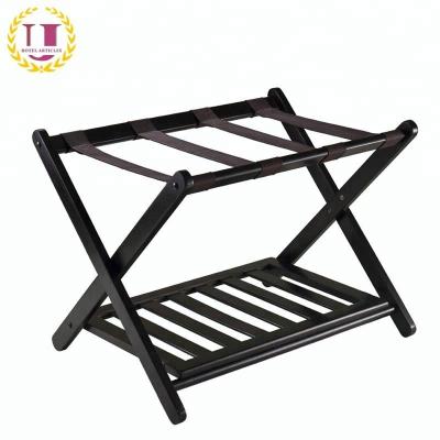 China Traditional Hotel Items Black Luggage Rack For Suitcase for sale