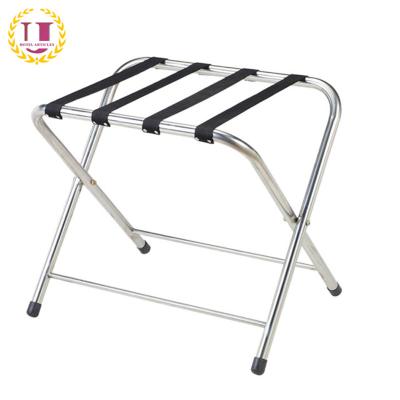 China Hotel Room Modern Folding Stainless Steel Luggage Rack for sale