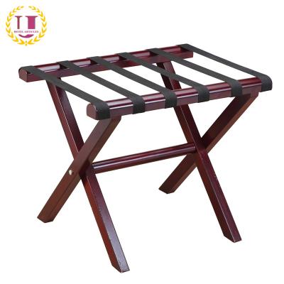 China Hotel Luggage Rack Solid Wood Racks For Guest Bedrooms for sale