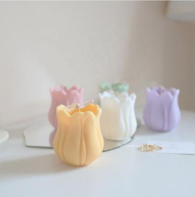 China Weddings Candle BEISI-P9 Tulip Shape Soy Wax Scented for Home Decor Photo for sale