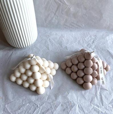 China Nordic Luxury Custom 5 Layer Balls Cube Scented Soy Wax Candle for sale