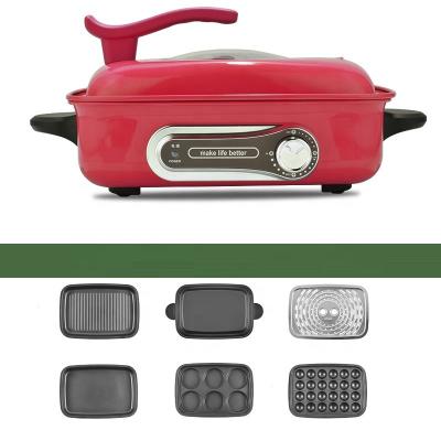 China Outdoor Hot Sale Multi Function Pot High Quality Electric Cooking Pot Baking Tray With Lid for sale