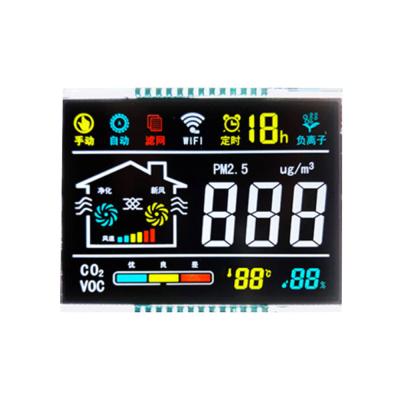 China VA Segment Lcd Display Serial Parallel Interface, 54.5x83x2.34 Outline Size for sale