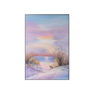 China Customized Size Accepted Hand Painted Art Decor Painting Modern Textured Canvas Landscape Oil Painting for Living Room for sale
