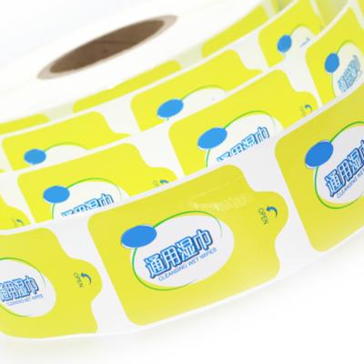 China Light/matte membrane film custom printed plastic waterproof paper roll adhesive waterproof product label sticker, custom label sticker for product for sale