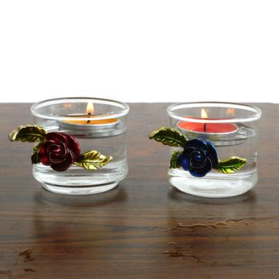 China Tea Light Candle Holder Small Cup Wedding Viable Table Decorations Crystal Candle Holder for sale