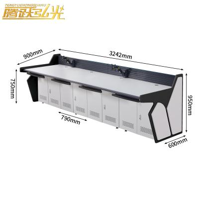 China Contemporary Five workstation C4-type command center control console monitoring desk Conference office furniture monitoring computer desk for sale