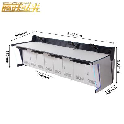 China Contemporary Five workstation DM-type command center control console monitoring desk Conference office furniture monitoring computer desk for sale