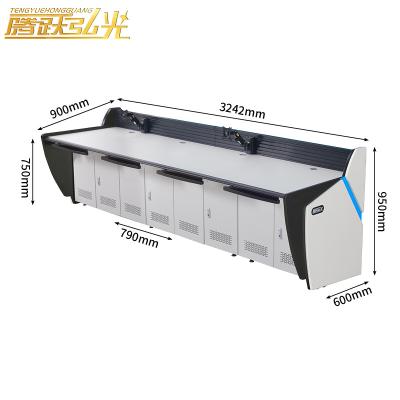 China Contemporary Five workstation G-type command center control console monitoring desk Conference office furniture monitoring computer desk for sale