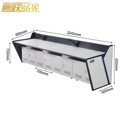 China Contemporary Five workstation ML-type command center control console monitoring desk Conference office furniture monitoring computer desk for sale