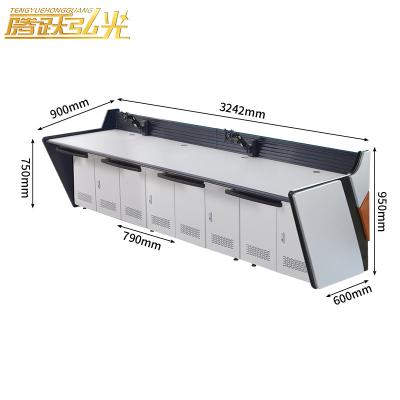 China Contemporary Five workstation Y4-type command center control console monitoring desk Conference office furniture monitoring computer desk for sale