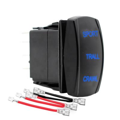 China -40+85 (â ) Blue ON/Off/ON LED Light 12V 24V 7 Pin For Marine Boats Trucks Automotive Waterproof Toggle Rocker Switch cars vehicles for sale