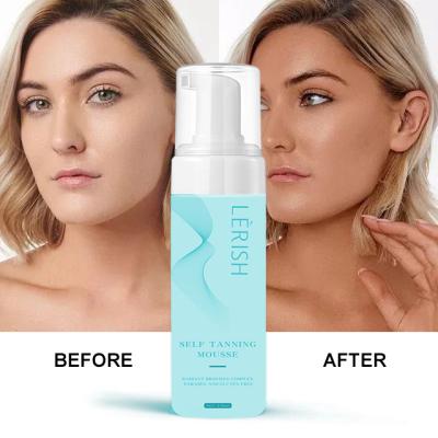 China Fake Tanner Mousse Self Tanning Foam Private Label Self Tanning Tanning Mousse Organic Beauty Tanning for sale