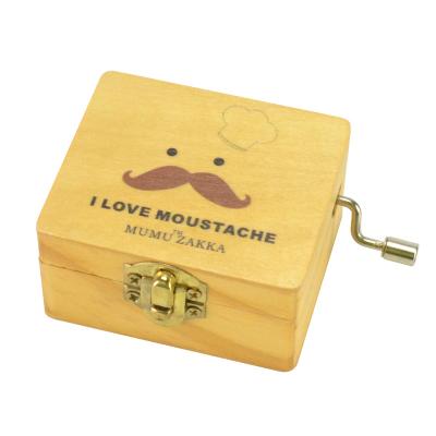 China Lightweight and Portable Japanese Anime Totoro Operated Music Box Colorful Wooden Japanese Anime Totoro Chirdren Hand Crank Gift for sale