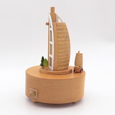 China With on/off switch BurjAl-Arab hotel music box for sale