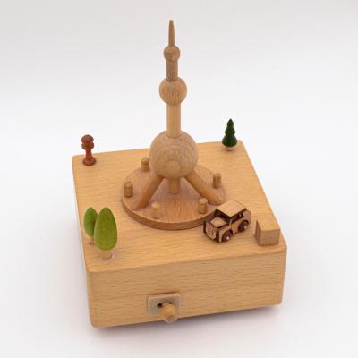 China With on/off switch the oriental pearl tower music box for sale