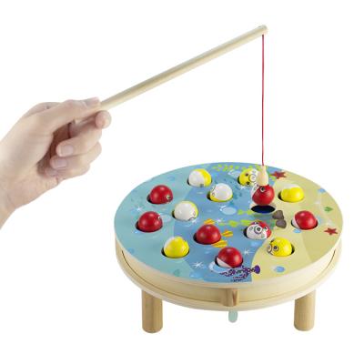 China All Fish Roll With Music La Doyee Kids Music Box Wooden Fishing Game Toy For Kids for sale