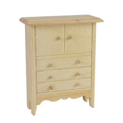 China Decorate Your Own Product DIY Painting Mini Furniture Cabinet Kids Wooden Toys for sale