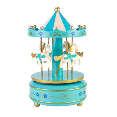 China Sound and Rotating Plastic Carousel Horse Music Box for sale
