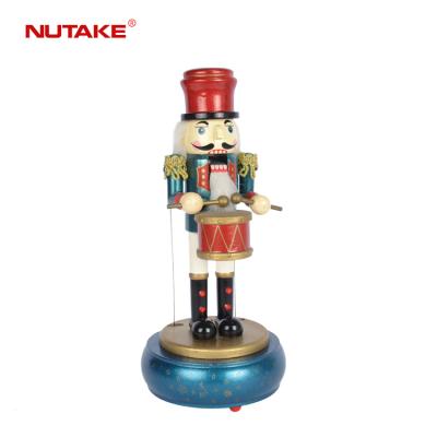 China With Decorative Wooden Music Box Wholesale Christmas Music Toys Nutcracker Soldier Toy Music Box for sale