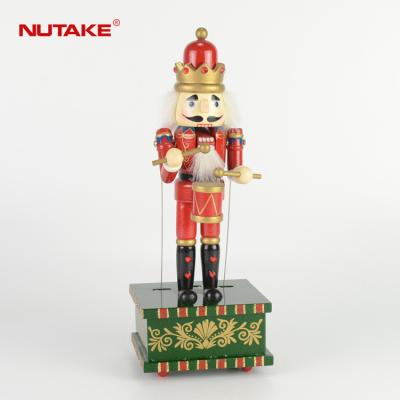 China With Ningbo JOTHAN factory direct sale mechanical popular wooden nutcracker music box