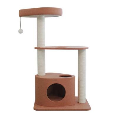 China Viable Sight Scraper Tree Rascador Para Gatos Cat Tree Tower House Climbing Tree Cats a Chat for sale