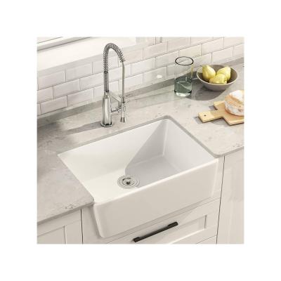 China Modern Glamorous Rectangular Farmhouse Kitchen Apron Price Double Bowl Kitchen Ceramic Sink for sale