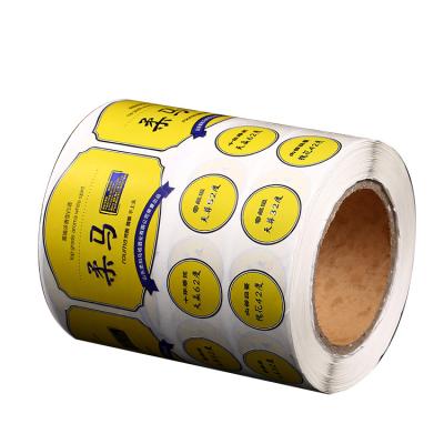 China Wholesale Waterproof Roll Art Paper Custom Print Self Adhesive Wine Labels Sticker For Wine Bottle for sale