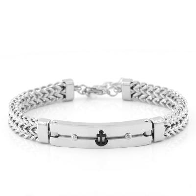 China Stainless steel domineering chain anchor personalized men's bracelet hip-hop niche design for sale