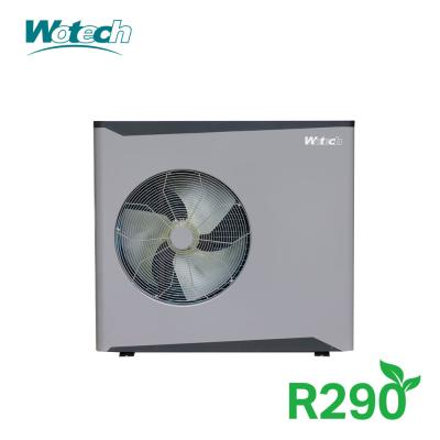 China China fabricación R290 bomba de calor de fuente de aire bomba de calor inversor 12kw monobloque de control Wi-Fi para calefacción en venta