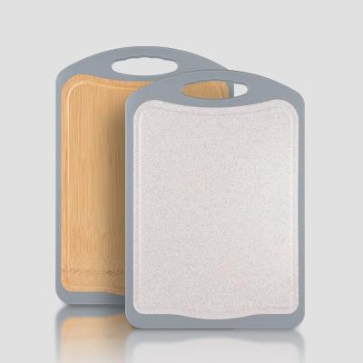 China Disposable Strip Sharpening Wheat Fiber Thickened Double Side Cutting Plate Whole Bamboo Cutting Board for sale