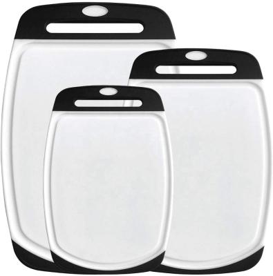 China Disposable Cutting Boards Kitchen 3 Pieces Custom Plastic Chopping Board Set Plastic Chopper Set for sale