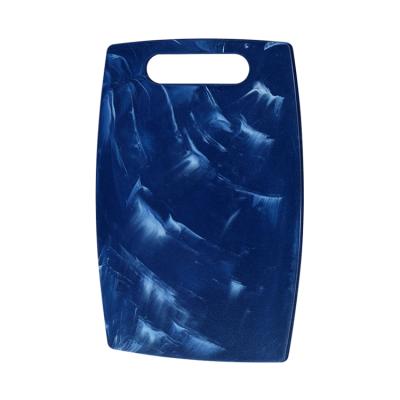 China Size Sustainable Plastic Cutting Board M Blue Marble Texture Chopper Cutting Board for sale