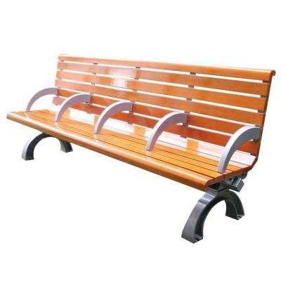 China Waterproof Anti Rust Outdoor Wooden Bench With Cast Aluminium Material for sale