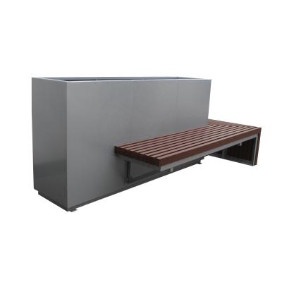 China Custom Commercial Large Planters With Bench For Outdoor Garden Patio for sale