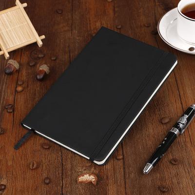 Chine A5 courroie élastique personnalisée Bureau Carnet d'affaires Pu journal d'étudiant créatif Noir à vendre