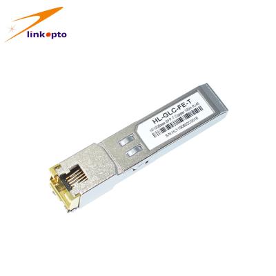 Китай модуль SFP RJ45 100M меди-T 10/100M Pluggable, приемопередатчик RJ45 Alcatel светящийся продается