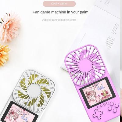 China 1 e-commerce for Mini Game Machine Fan USB Rechargeable Handheld Creative Portable Handheld Color Screen Small for sale