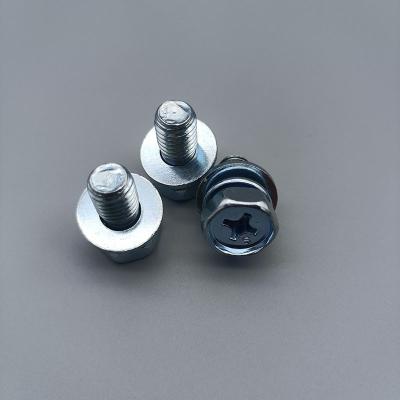 China M3-M8 Cross Drive Hex Bolt Blue White Zinc Spring Flat Washers for sale