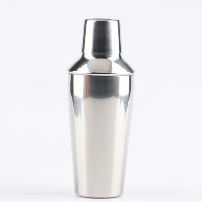 China Viable Factory Drinks Direct Cocktail Shaker Stainless Steel Martini Mixer Built-In Strainer For Bar for sale