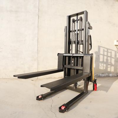China High Quality Economical 1000 Kg Mini Pedestrian Straddle Semi Electric Stacker for Hotels for sale