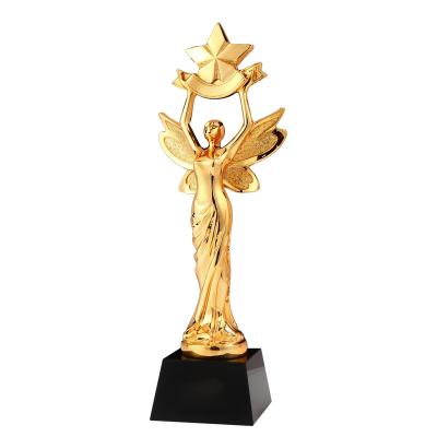 China Healthcare Institutes High-grade custom Oscar statuette trophy goddess 38 Women's Day memorial Champion souvenir dance competition resin trophy for sale