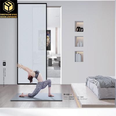 China Aluminium Sliding Glass Doors with Silver Color and Stainless Steel Handle for a Stylish Look for sale